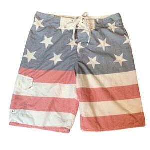 Carbon American flag / Stars and Stripes patriotic board shorts Size 32